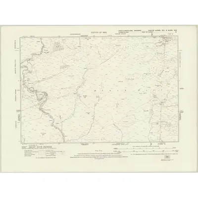 1895 Map of Northumberland nLXXIX.NE & nLXXX.NW, 1926 Print