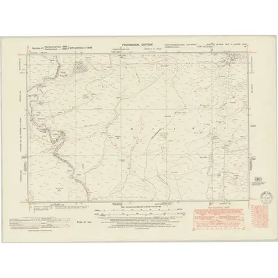1946 Map of Northumberland nLXXIX.NE & nLXXX.NW, 1951 Print