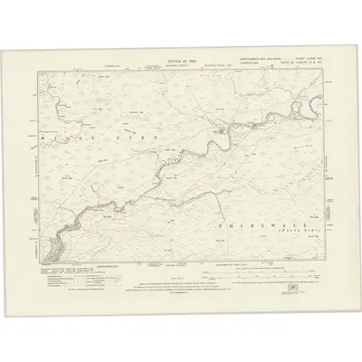 1895 Map of Northumberland nLXXIX.SE, 1926 Print