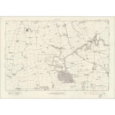 1920 Map of Northumberland nLXXVII, 1924 Print