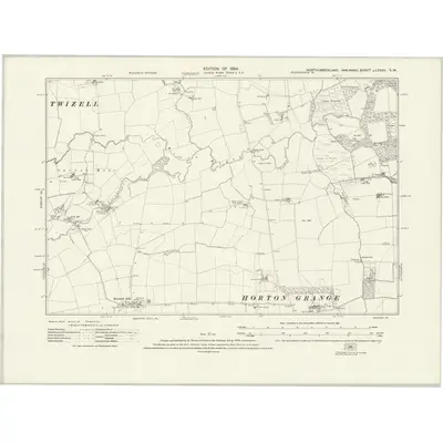 1920 Map of Northumberland nLXXVII.SW, 1924 Print