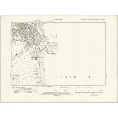 1920 Map of Northumberland nLXXVIII.NE, 1924 Print