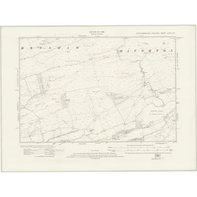 1920 Map of Northumberland nLXXX.SE, 1926 Print