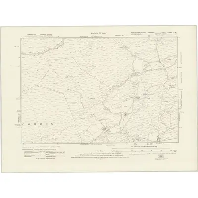 1920 Map of Northumberland nLXXX.SW, 1926 Print