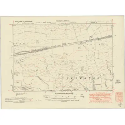 1946 Map of Northumberland nLXXXI.SE, 1952 Print