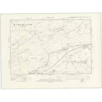 1920 Map of Northumberland nLXXXI.SW, 1925 Print