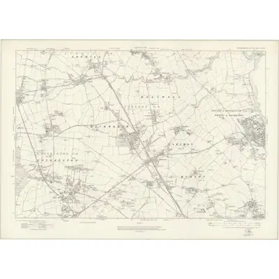 1913 Map of Northumberland nLXXXVI, 1921 Print