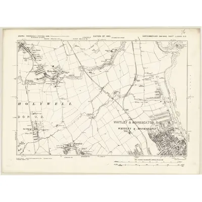 1938 Map of Northumberland nLXXXVI.NE, 1939 Print