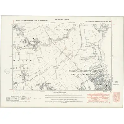 1938 Map of Northumberland nLXXXVI.NE, 1947 Print