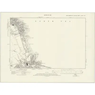 1914 Map of Northumberland nLXXXVII.SW, 1921 Print