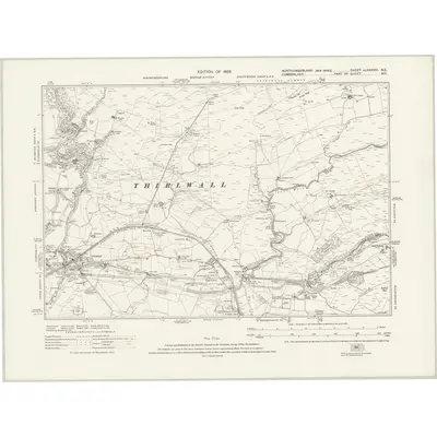 1920 Map of Northumberland nLXXXVIII.NE, 1925 Print