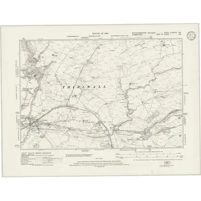 1920 Map of Northumberland nLXXXVIII.NE, 1946 Print