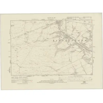 1920 Map of Northumberland nLXXXVIII.SE, 1925 Print