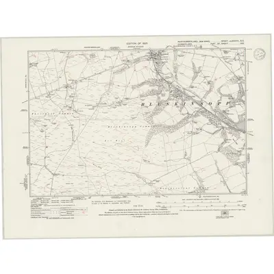 1920 Map of Northumberland nLXXXVIII.SE, 1948 Print