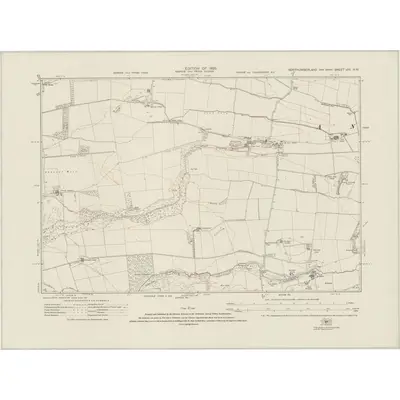 1922 Map of Northumberland nVII.NW, 1925 Print
