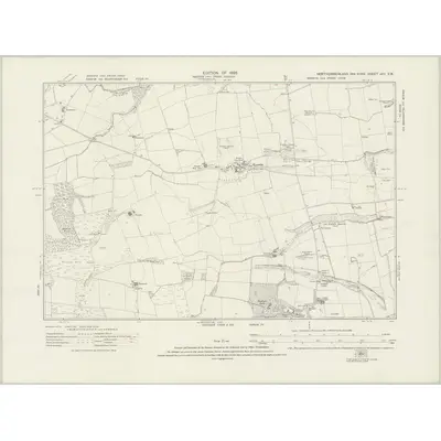1922 Map of Northumberland nVII.SW, 1925 Print