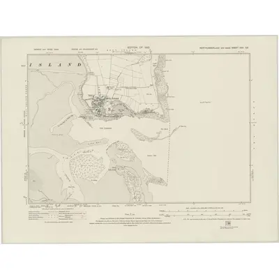 1922 Map of Northumberland nVIII.SE, 1925 Print