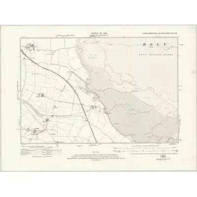 1922 Map of Northumberland nVIII.SW, 1925 Print
