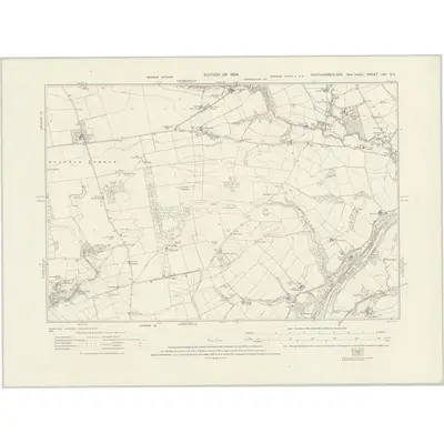 1920 Map of Northumberland nXC.NE, 1924 Print