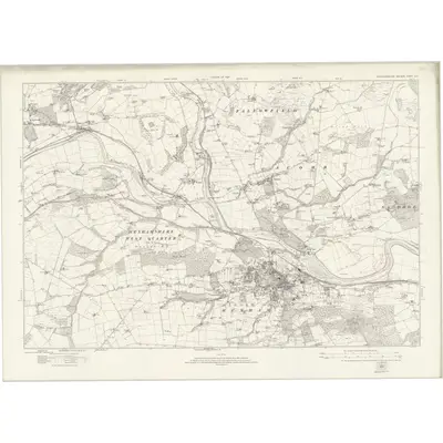1920 Map of Northumberland nXCI, 1924 Print