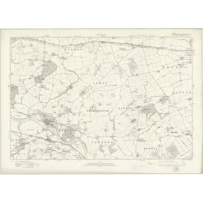 1920 Map of Northumberland nXCII, 1924 Print