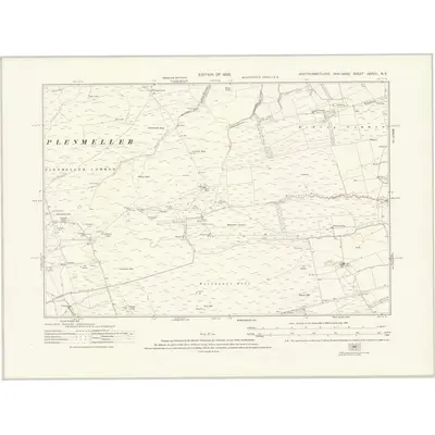 1920 Map of Northumberland nXCVIII.NE, 1925 Print