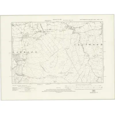 1919 Map of Northumberland nXCVIII.SW, 1925 Print