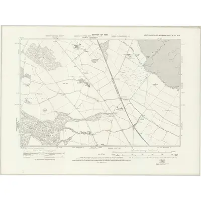 1922 Map of Northumberland nXII.NW, 1926 Print