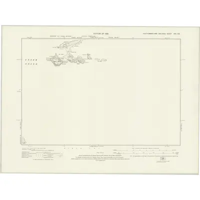 1922 Map of Northumberland nXIII.SE, 1926 Print