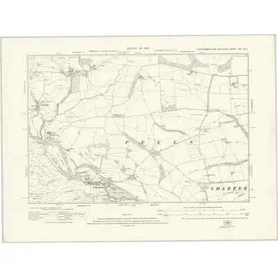 1922 Map of Northumberland nXL.NE, 1925 Print