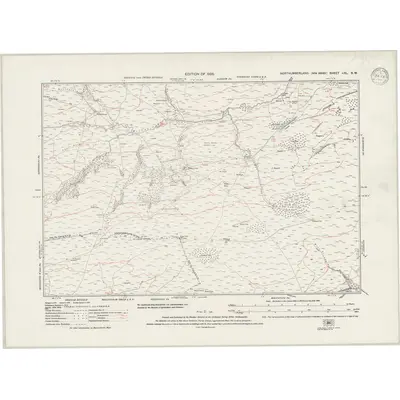 1896 Map of Northumberland nXL.SW, 1945 Print