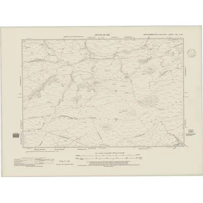 1896 Map of Northumberland nXL.SW, 1948 Print