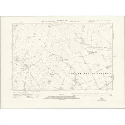 1921 Map of Northumberland nXLII.NE, 1926 Print