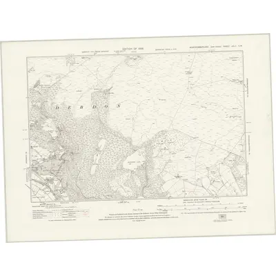 1921 Map of Northumberland nXLII.SW, 1926 Print