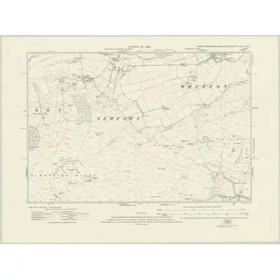 1921 Map of Northumberland nXLIX.NE, 1926 Print