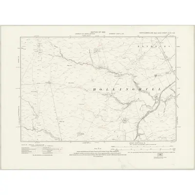 1921 Map of Northumberland nXLIX.SE, 1925 Print