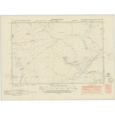 1948 Map of Northumberland nXLIX.SW, 1951 Print