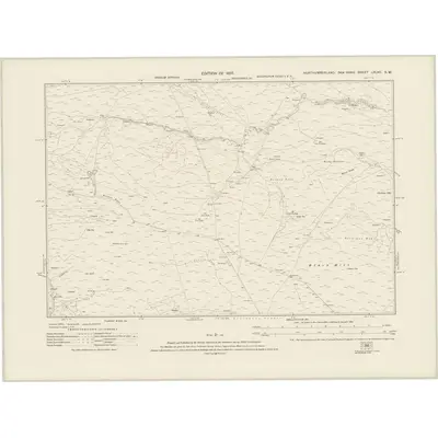 1896 Map of Northumberland nXLVII.SW, 1926 Print