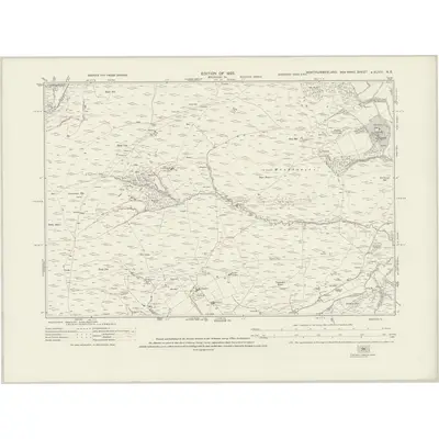 1921 Map of Northumberland nXLVIII.NE, 1925 Print