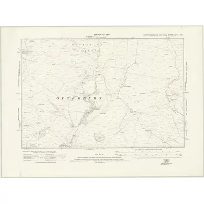 1921 Map of Northumberland nXLVIII.SW, 1925 Print
