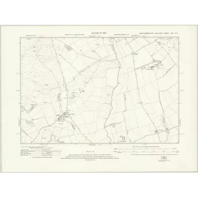 1922 Map of Northumberland nXVI.NE, 1925 Print