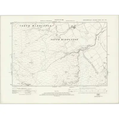 1921 Map of Northumberland nXXI.SW, 1926 Print