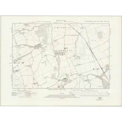 1922 Map of Northumberland nXXIII.NW, 1926 Print