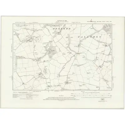 1922 Map of Northumberland nXXIII.SW, 1926 Print