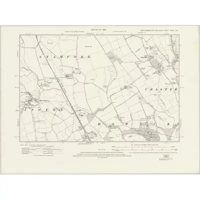 1922 Map of Northumberland nXXIX.NE, 1926 Print