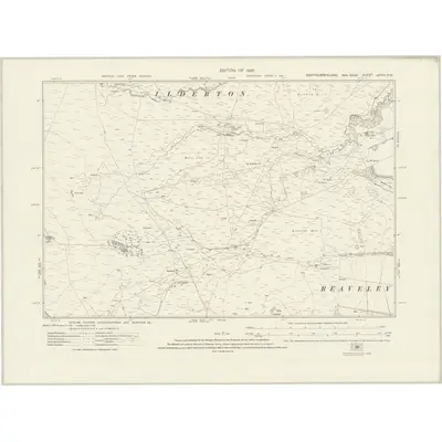 1921 Map of Northumberland nXXVII.NW, 1926 Print