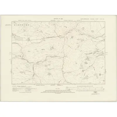 1921 Map of Northumberland nXXVII.SW, 1926 Print