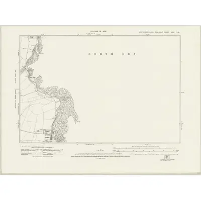 1922 Map of Northumberland nXXX.SW, 1926 Print