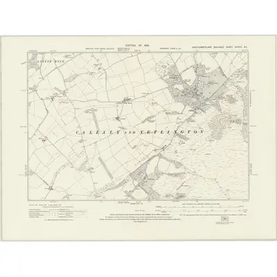 1921 Map of Northumberland nXXXIII.SE, 1926 Print