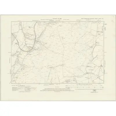 1921 Map of Northumberland nXXXIV.SE, 1926 Print